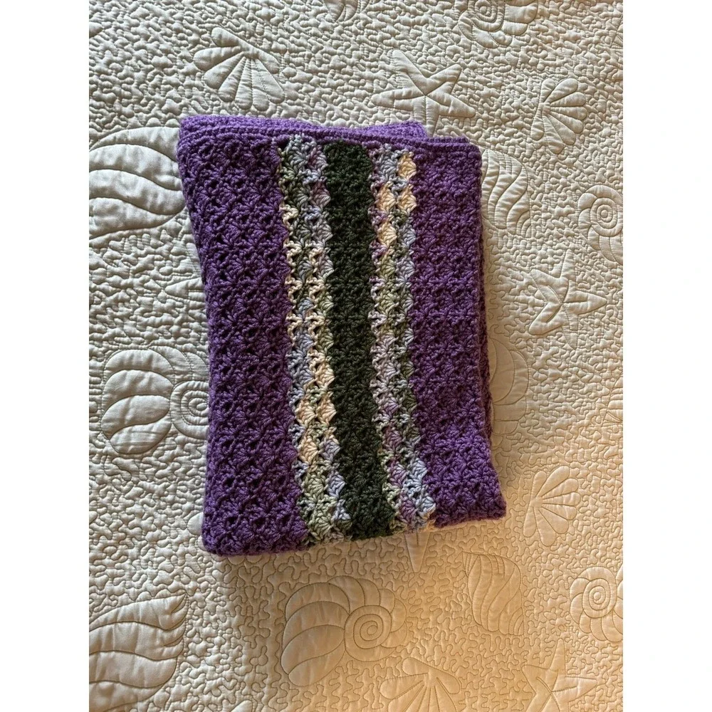 Hand Made Crocheted Lap Afghan 35